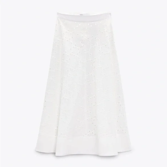Zara embroidered cape skirt white - Picture 5 of 15